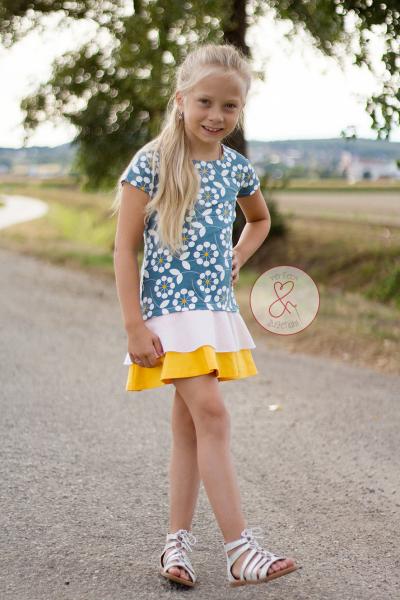 Fadenkäfer Papierschnittmuster Shirt u. Kleid Luise Kinder